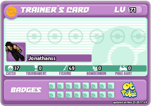 Jonathanss Card otPokemon.com