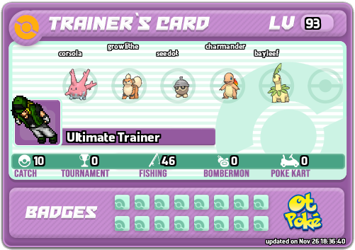 Ultimate Trainer Card otPokemon.com