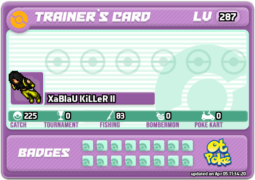 XaBlaU KiLLeR II Card otPokemon.com