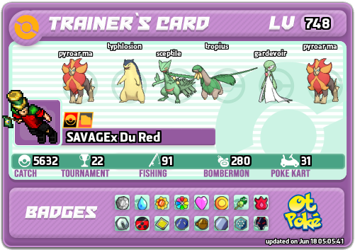 SAVAGEx Du Red Card otPokemon.com