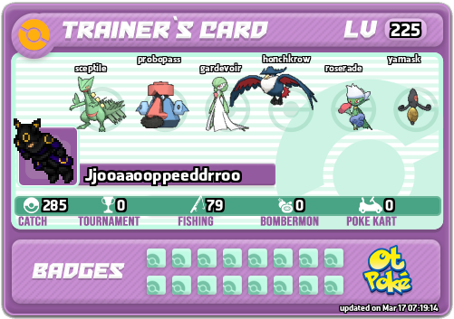 Jjooaaooppeeddrroo Card otPokemon.com