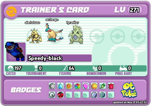 Speedy-black Card otPokemon.com