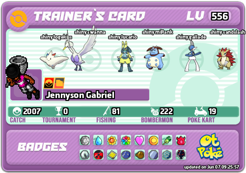 Jennyson Gabriel Card otPokemon.com