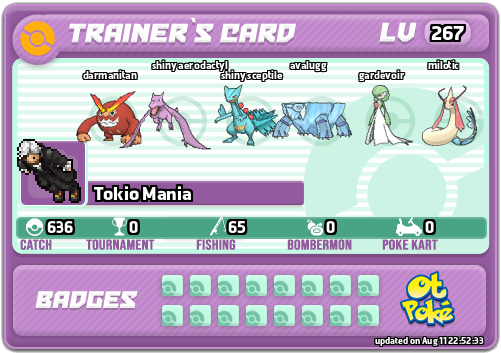 Tokio Mania Card otPokemon.com