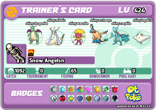Snow Angelsn Card otPokemon.com
