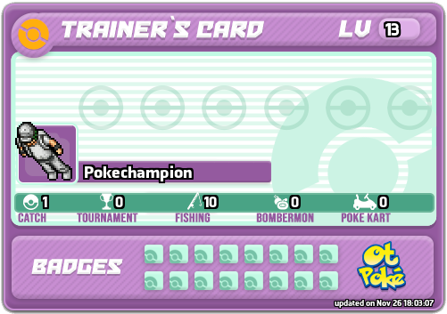 Pokechampion Card otPokemon.com