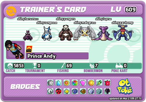 Prince Andy Card otPokemon.com