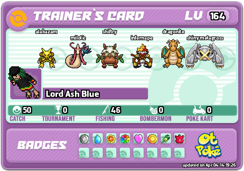 Lord Ash Blue Card otPokemon.com