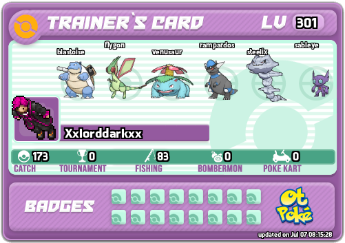 Xxlorddarkxx Card otPokemon.com