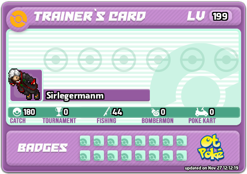 Sirlegermanm Card otPokemon.com