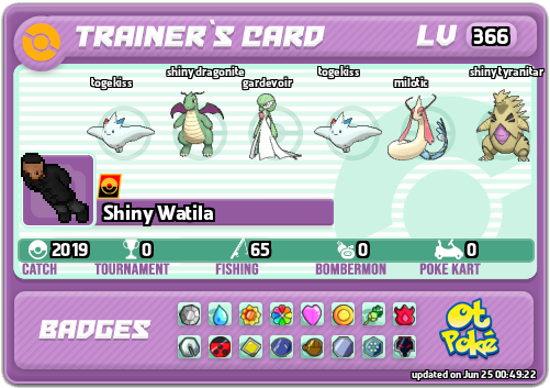 Shiny Watila Card otPokemon.com