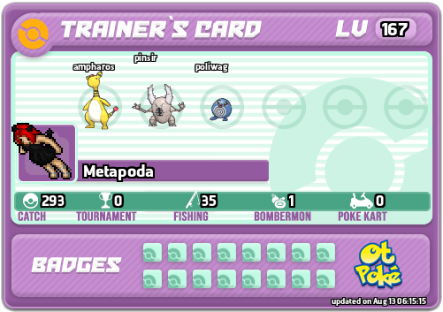 Metapoda Card otPokemon.com