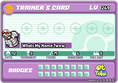 Whats My Name Twow Card otPokemon.com