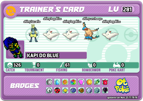 KAPI DO BLUE Card otPokemon.com