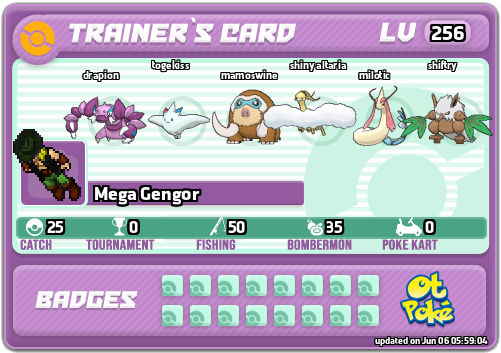 Mega Gengor Card otPokemon.com