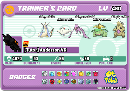 [Tutor] Anderson VR Card otPokemon.com