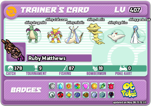 Ruby Matthews Card otPokemon.com