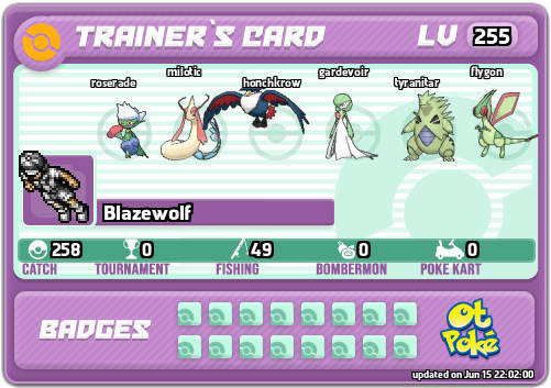 Blazewolf Card otPokemon.com