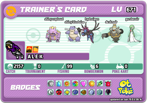 A L E K Card otPokemon.com