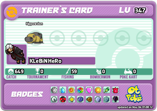 KLeBiNHeRo Card otPokemon.com