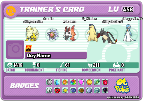 Doy Name Card otPokemon.com