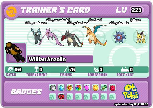 Willian Anzolin Card otPokemon.com
