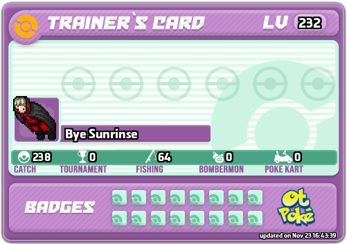 Bye Sunrinse Card otPokemon.com