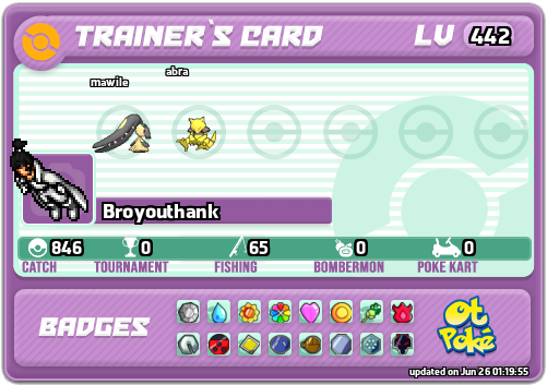 Broyouthank Card otPokemon.com