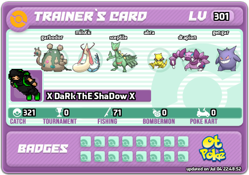 X DaRk ThE ShaDow X Card otPokemon.com