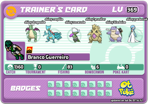 Branco Guerreiro Card otPokemon.com