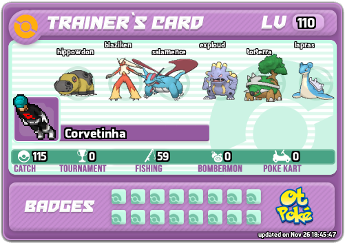 Corvetinha Card otPokemon.com