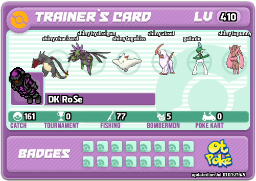 DK RoSe Card otPokemon.com