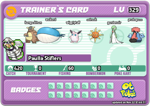 Paulla Stiflers Card otPokemon.com