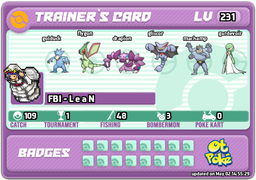 FBI - L e a N Card otPokemon.com