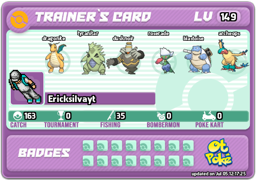 Ericksilvayt Card otPokemon.com