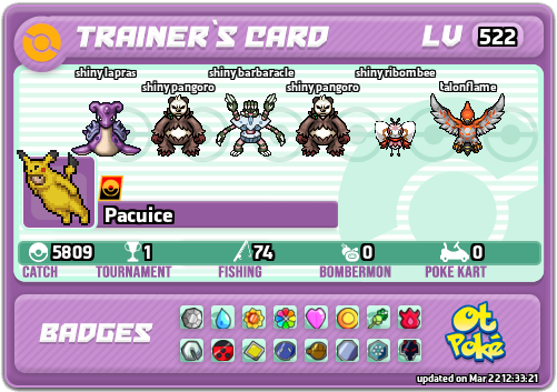 Pacuice Card otPokemon.com