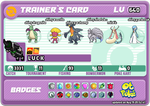 L U C K Card otPokemon.com