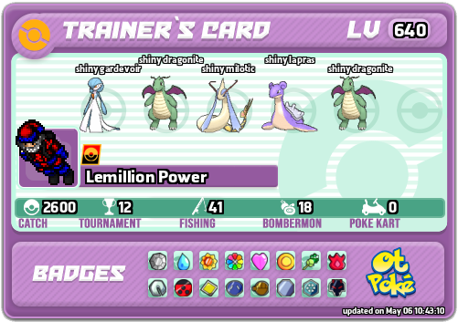 Lemillion Power Card otPokemon.com