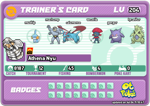 Athena Nyu Card otPokemon.com