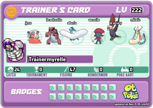 Trainermyrelle Card otPokemon.com