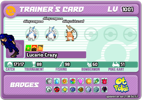 Lucario Crazy Card otPokemon.com