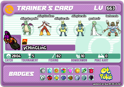 yCHinGLinG Card otPokemon.com