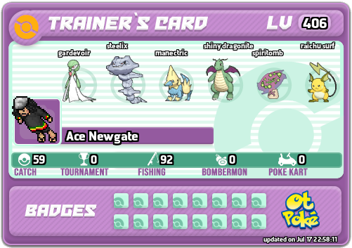 Ace Newgate Card otPokemon.com