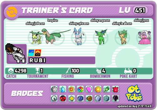 R U B I Card otPokemon.com