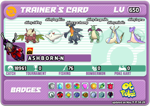 A S H B O R N-N Card otPokemon.com
