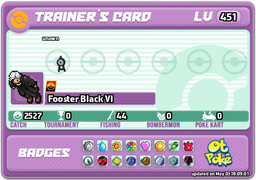 Fooster Black VI Card otPokemon.com