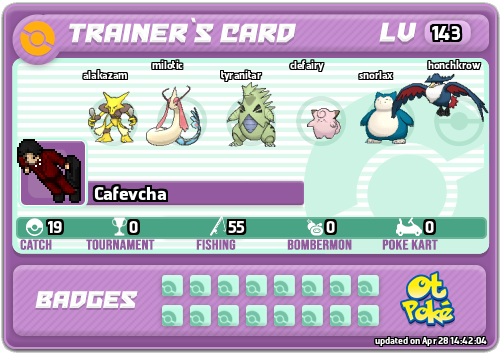 Cafevcha Card otPokemon.com