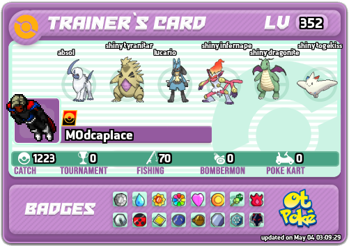 MOdcaplace Card otPokemon.com