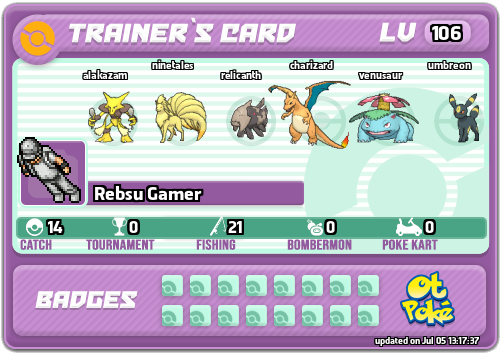Rebsu Gamer Card otPokemon.com