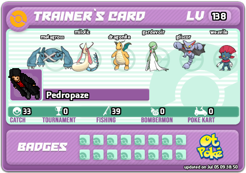 Pedropaze Card otPokemon.com
